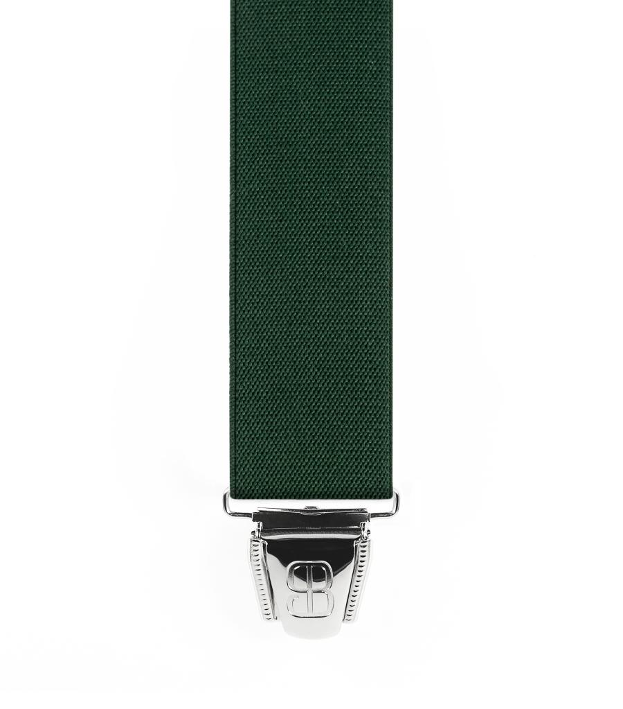 Bretelles 3 pinces - Uni Plat 35mm - 140cm - Vert Sapin