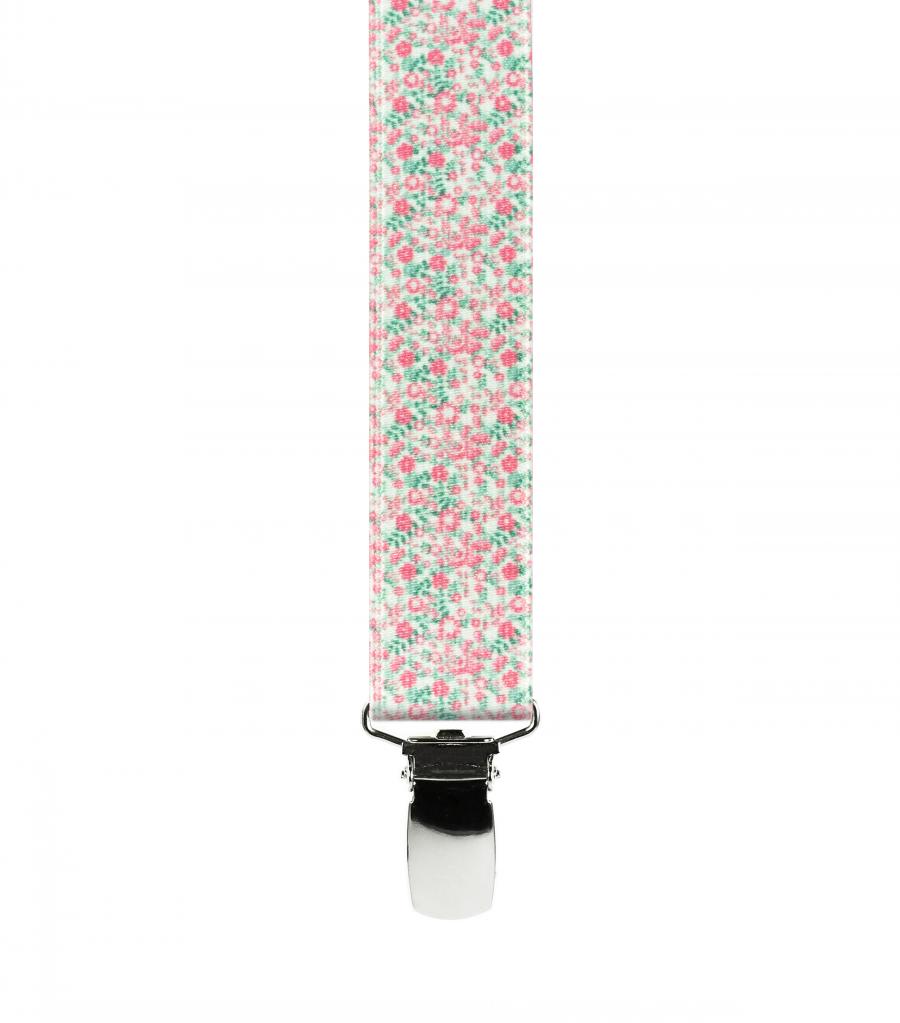 Bretelles Enfant 3 Pinces - Transfert Satiné 25mm - 1-3 ans - Liberty Rose