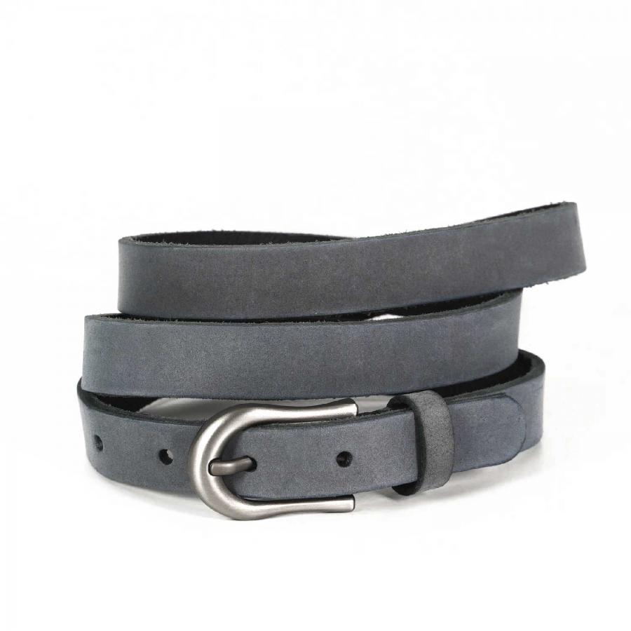 Ceinture Femme cuir - Nubuck 20mm - Gris