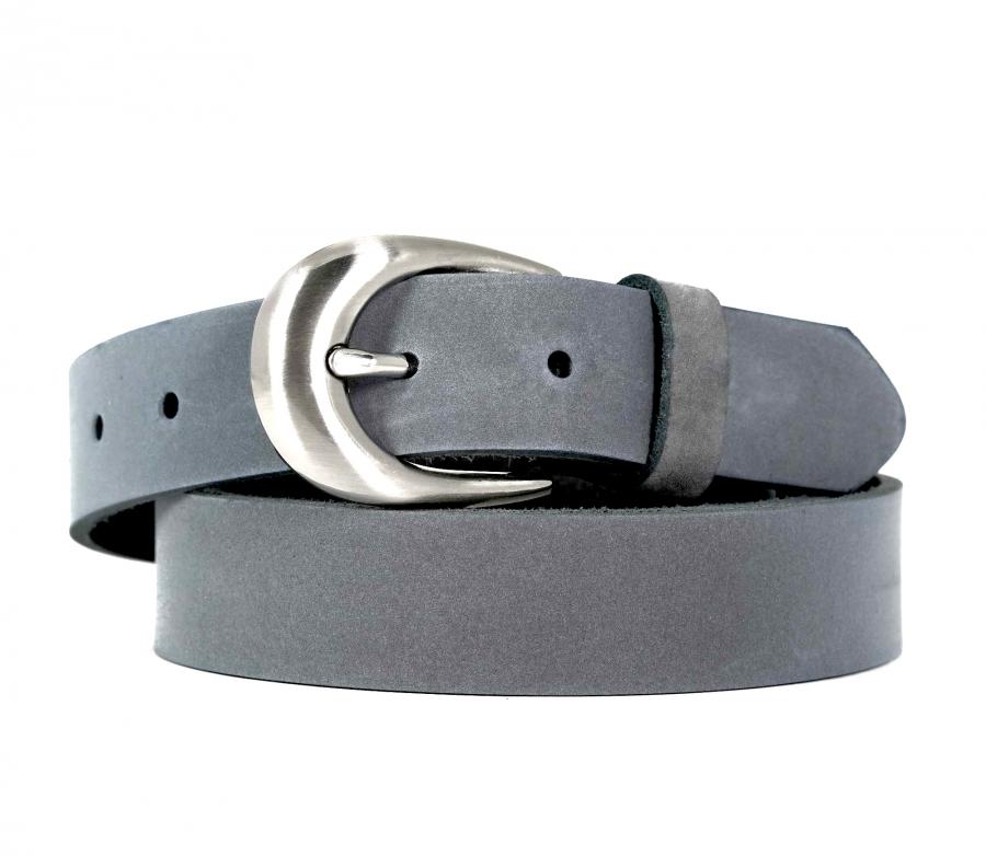 Ceinture Femme cuir - Nubuck 30mm - Gris